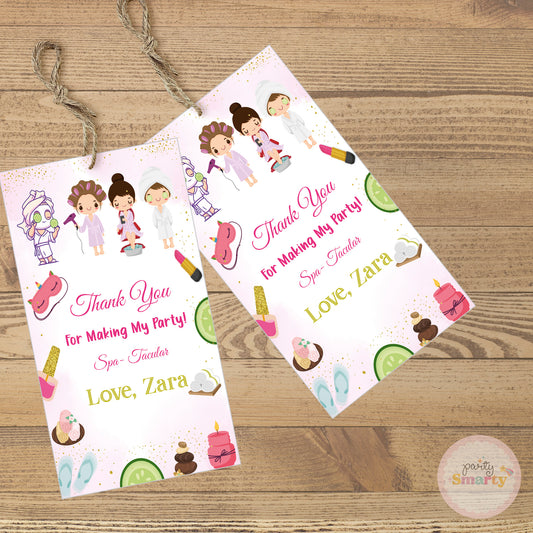 Spa Party Thank You Tags - Set of 22