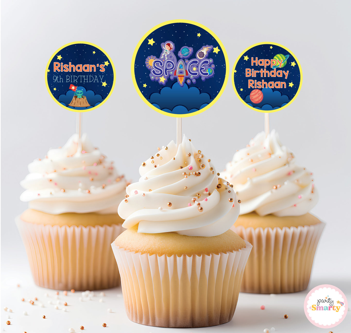 Space Cupcake Toppers (Set Of 12)