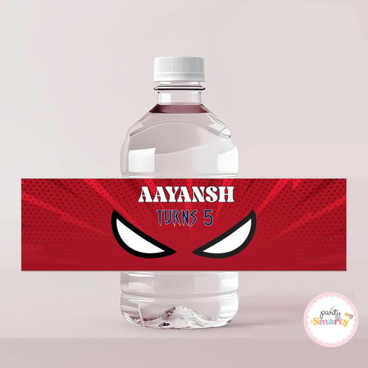 Spiderman Bottle Labels - Set of 10
