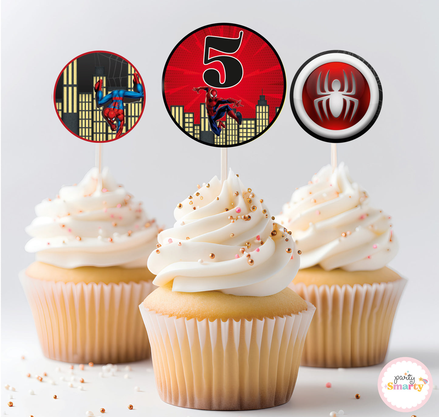 Spiderman Cupcake Toppers (Set Of 12)