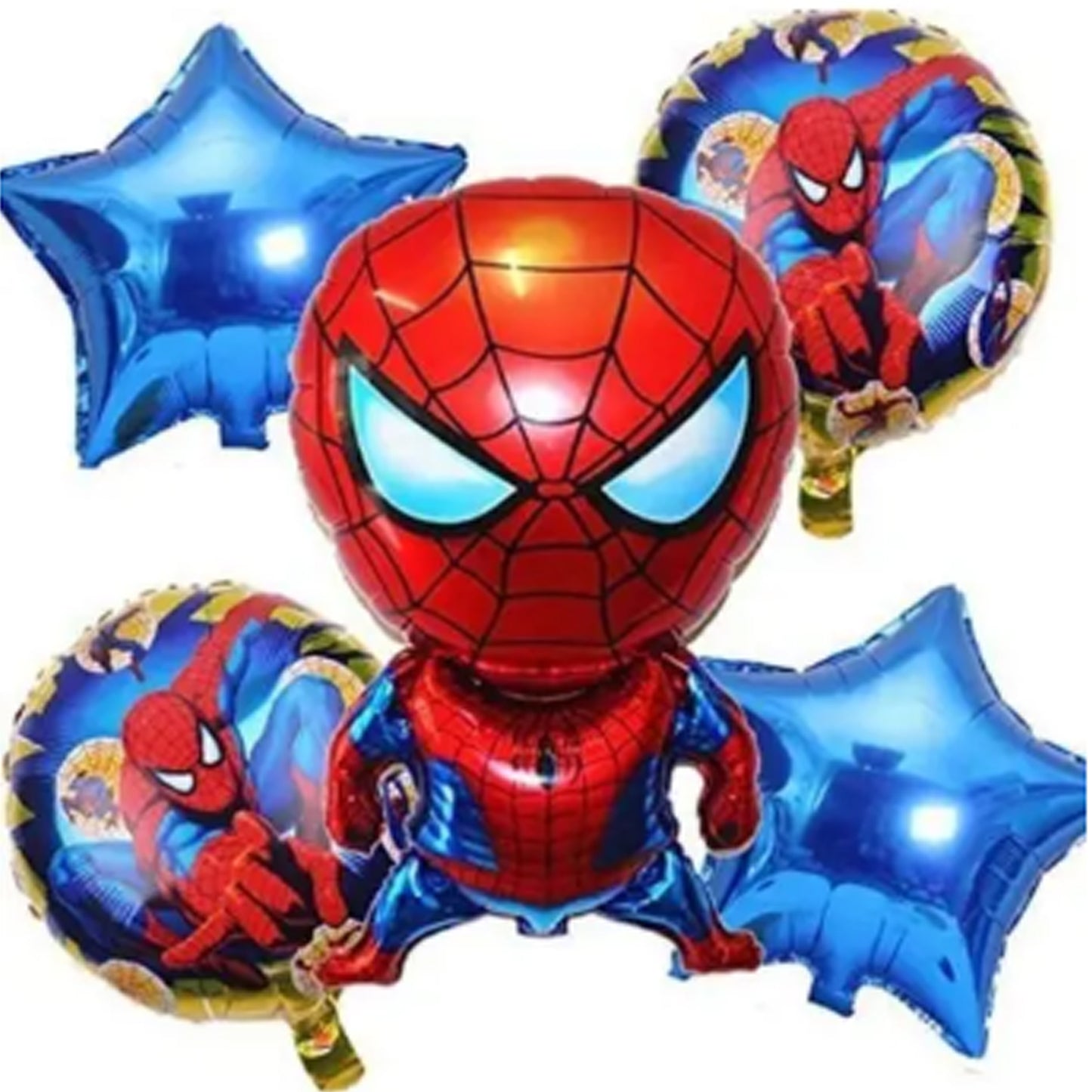 Spiderman Foil Theme Balloons (Set of 5)