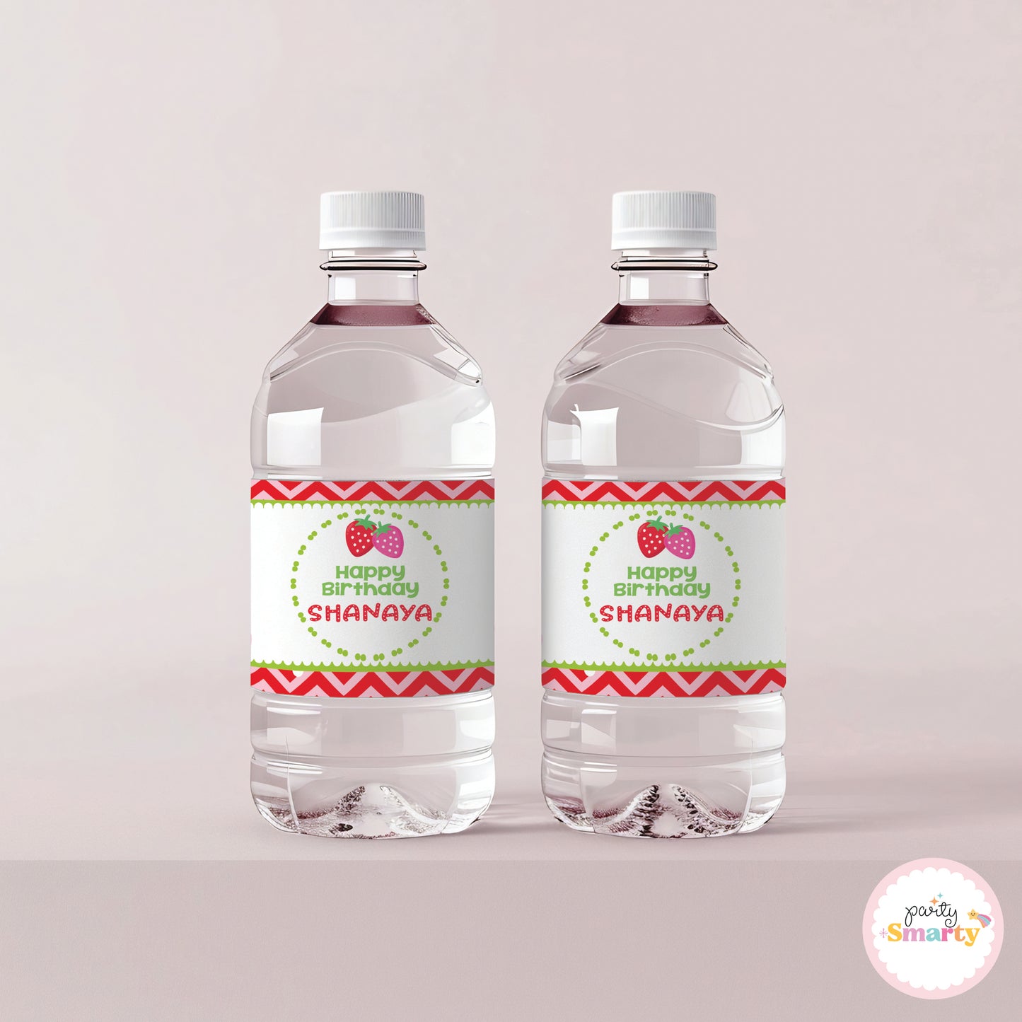 Strawberry Bottle Labels - Set of 10