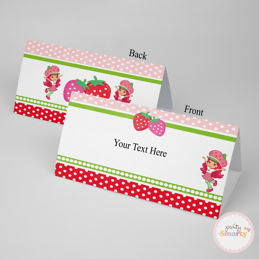 Strawberry Food Tags - Set of 12