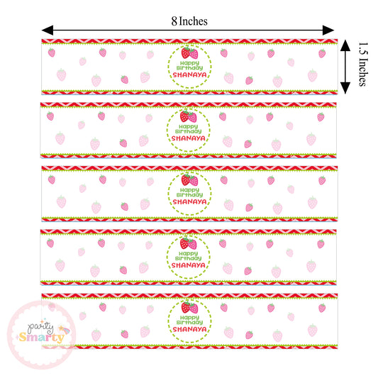 Strawberry Wrist Bands - Set of 10