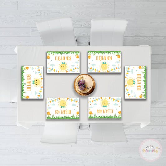 Sunshine Boy Table Mats - Set of 6