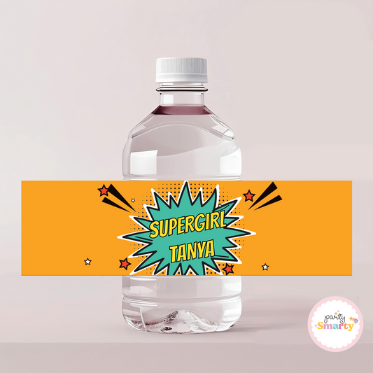 Super Girl Bottle Labels - Set of 10