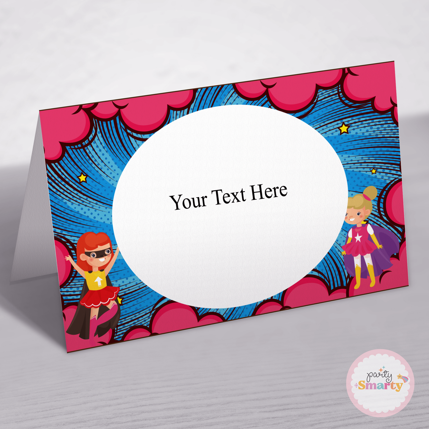 Super Girl Food Tags - Set of 12