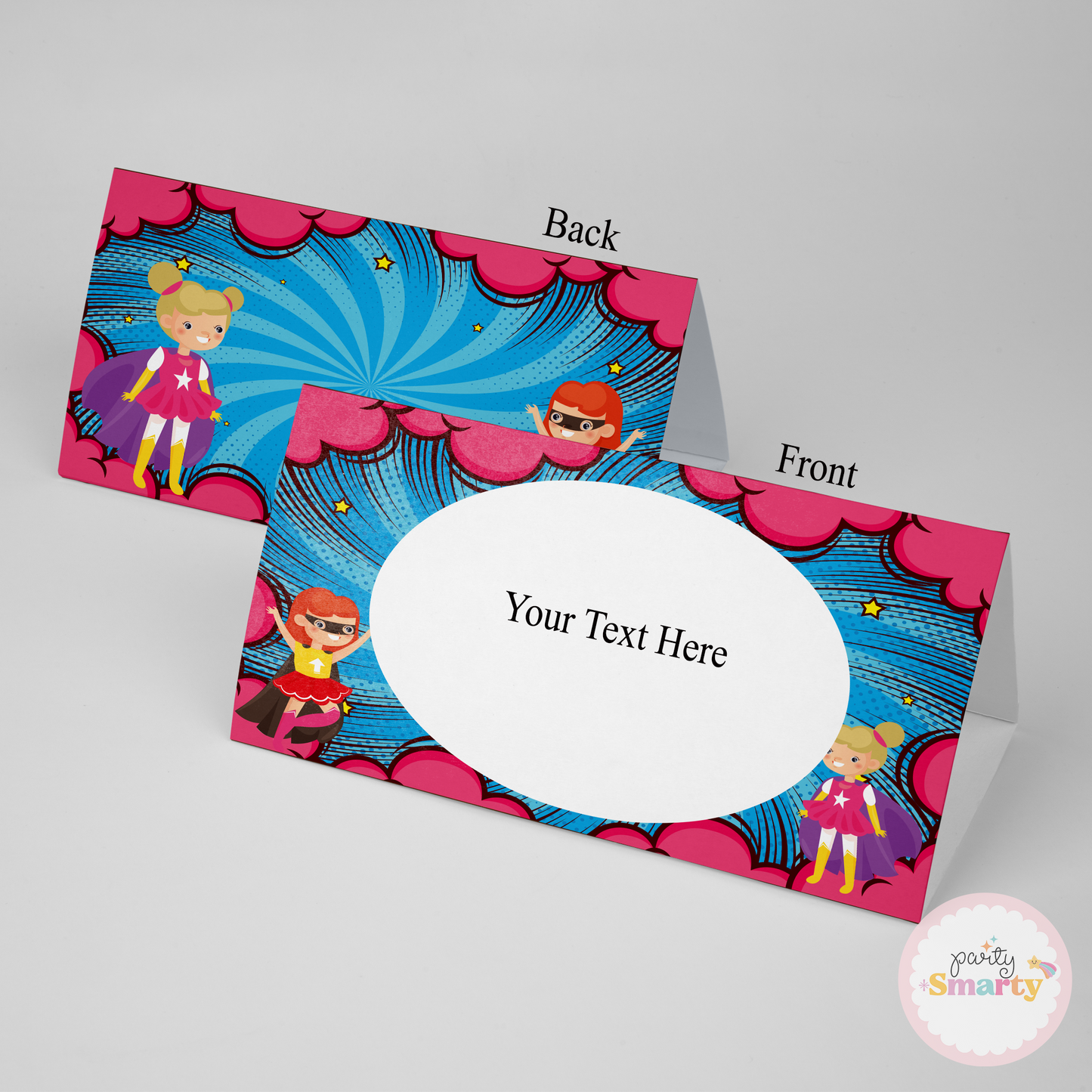 Super Girl Food Tags - Set of 12