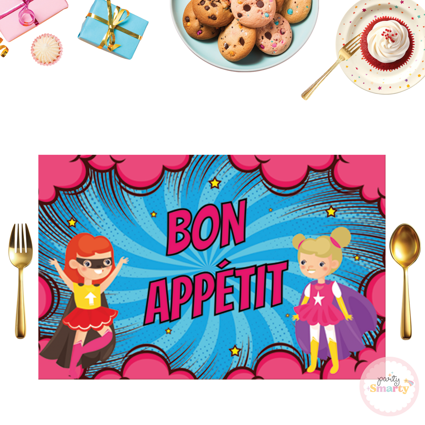 Super Girl Table Mats - Set of 6