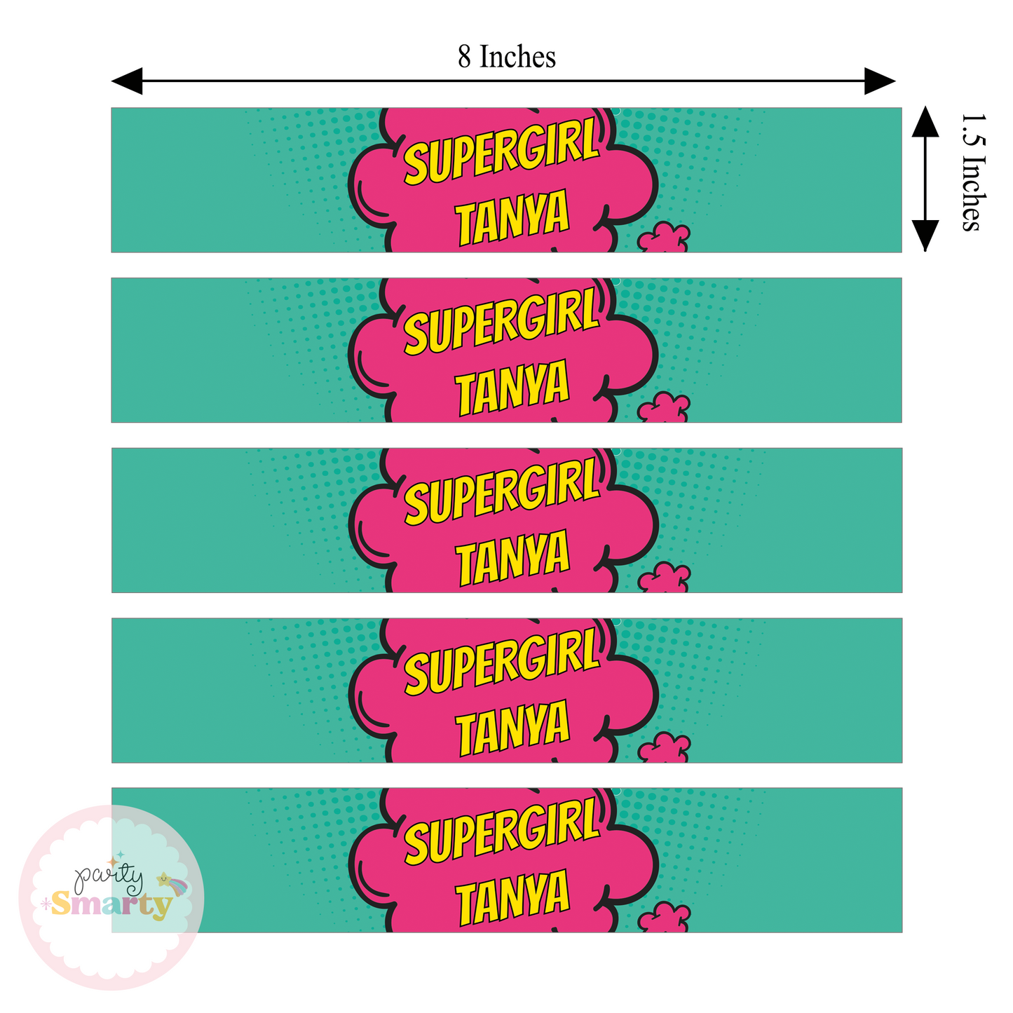 Super Girl Wrist Bands - Set of 10