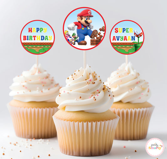Super Mario Cupcake Toppers (Set Of 12)
