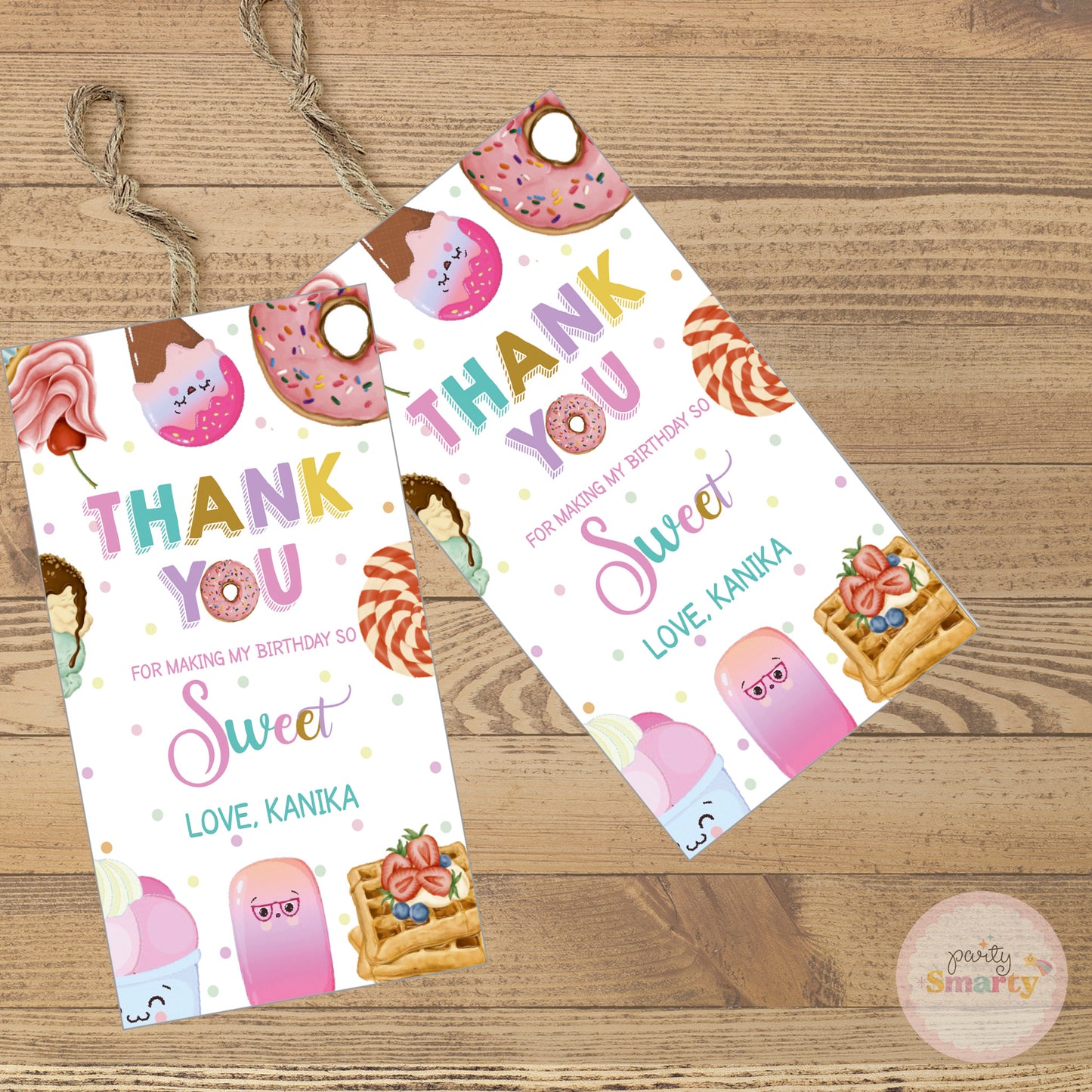 Sweet Treat Thank You Tags - Set of 22