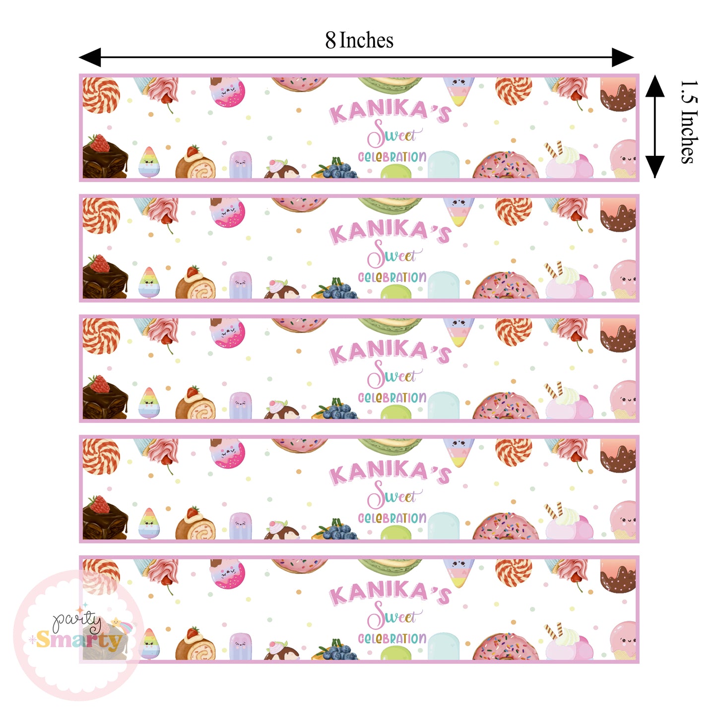 Sweet Treat Wrist Bands - Set of 10