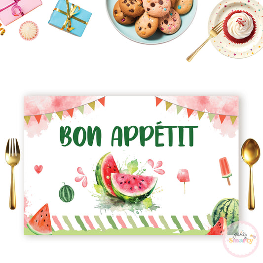 One in a melon Table Mats - Set of 6