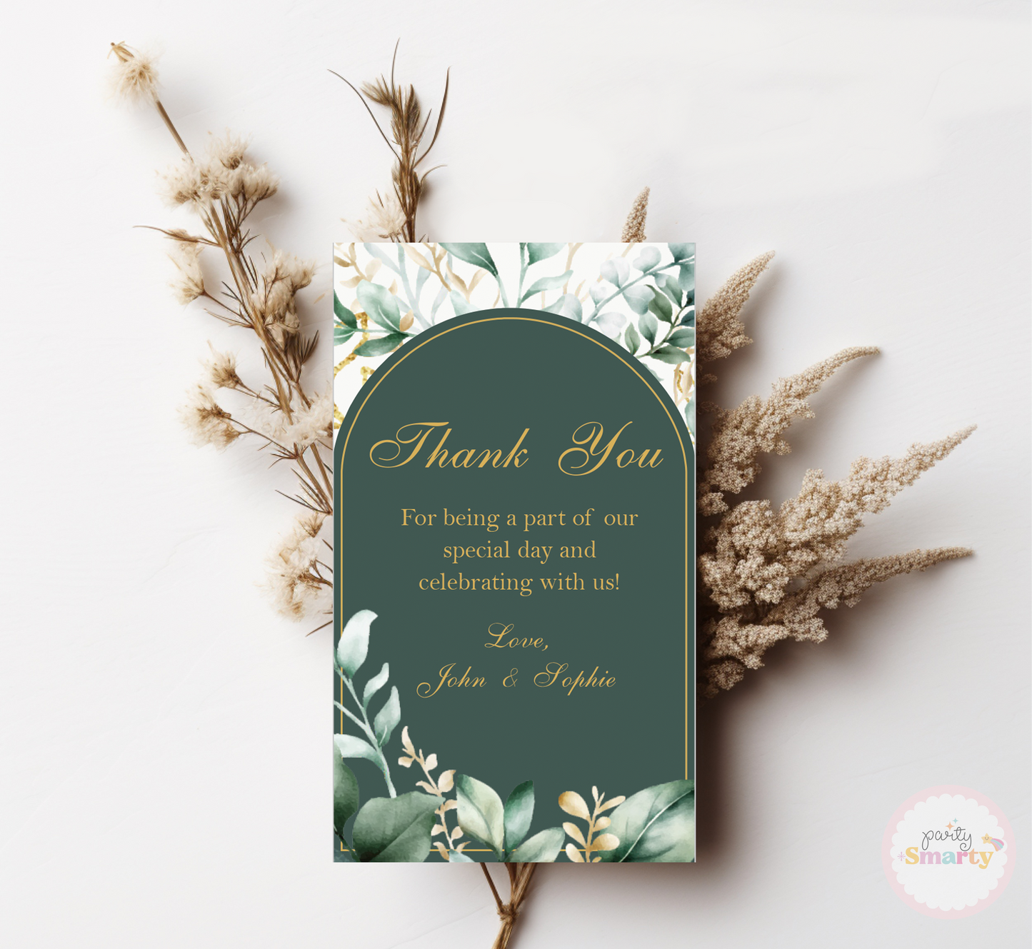 Teal Anniversary Thank You Tags - Set of 22