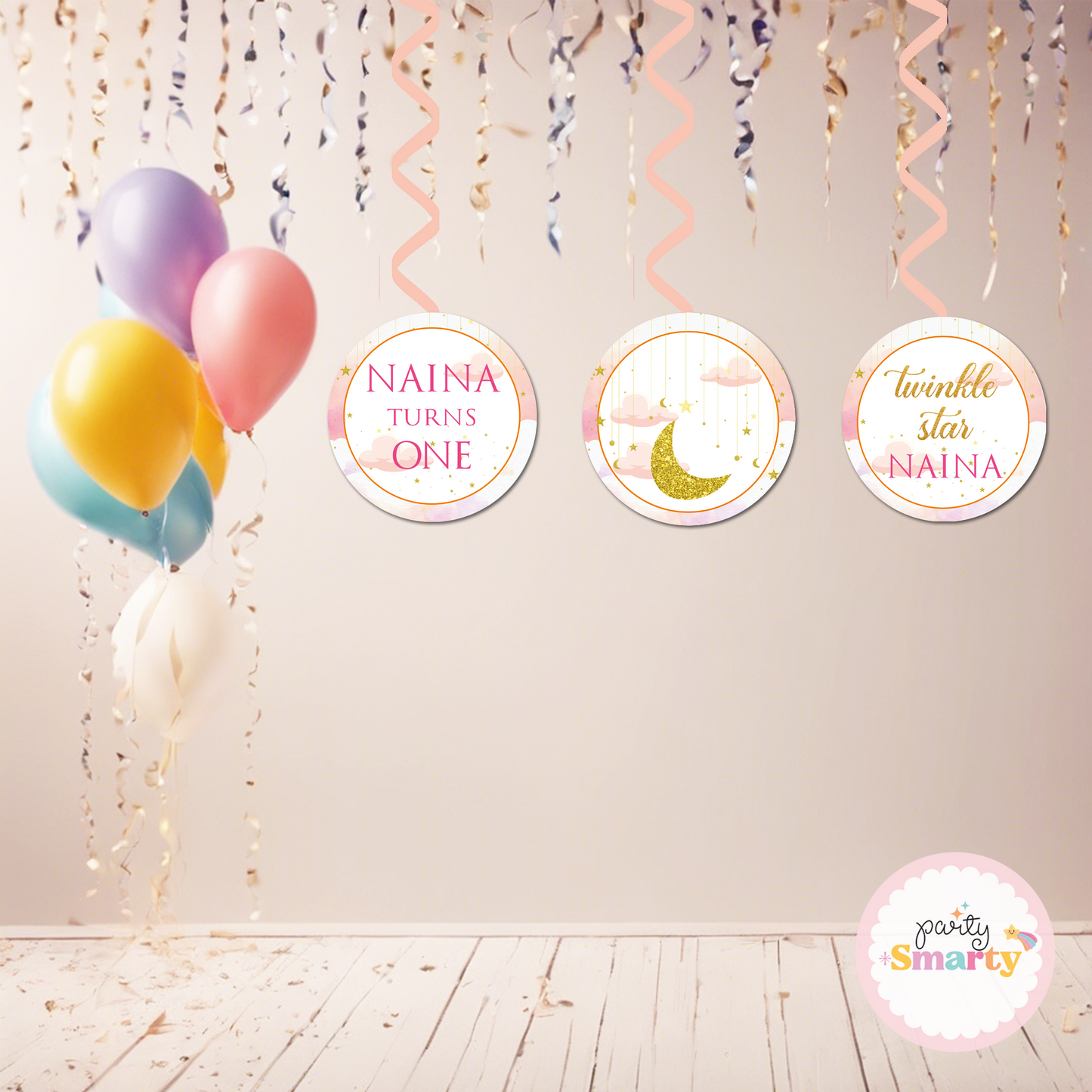 Teddy Bear Pink Danglers - Set of 6