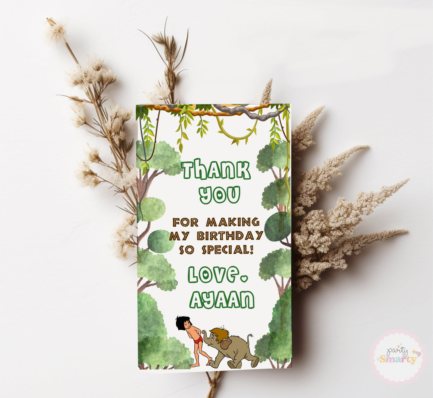 The Jungle Book Thank You Tags - Set of 22
