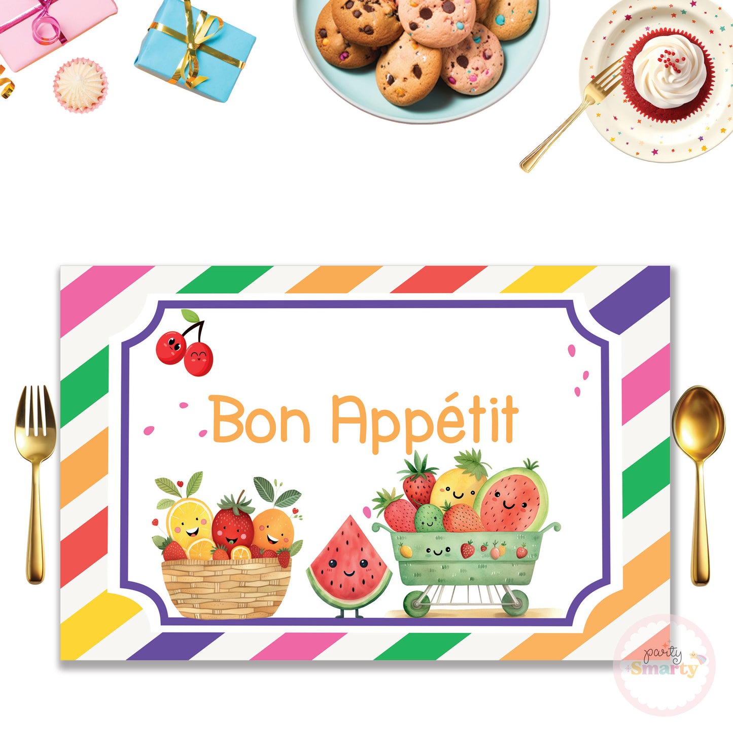 Tooty Fruity Table Mats - Set of 6