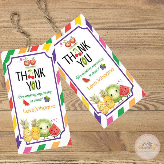 Tooty Fruity Thank You Tags - Set of 22