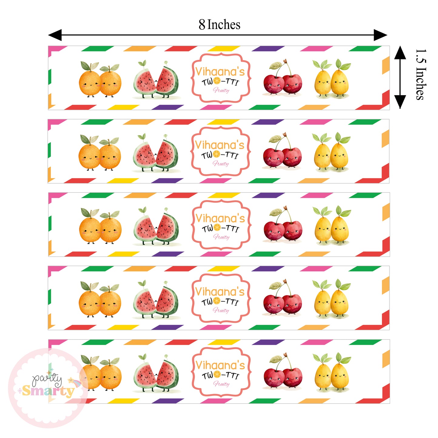 Tooty Fruity Wrist Bands - Set of 10