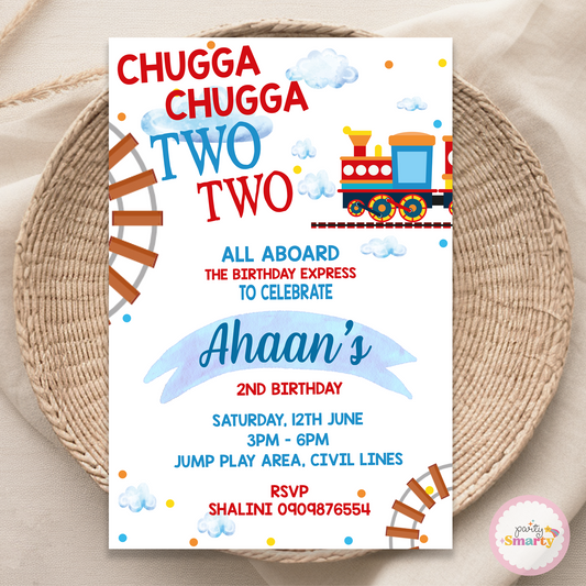 Choo Choo Train Boy Invite