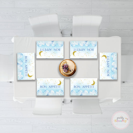 Twinkle Star Blue Table Mats - Set of 6