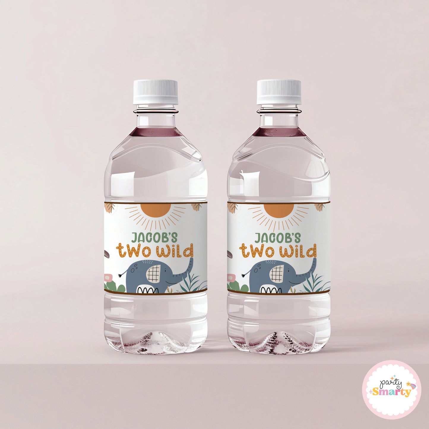 Two Wild Bottle Labels - Set of 10