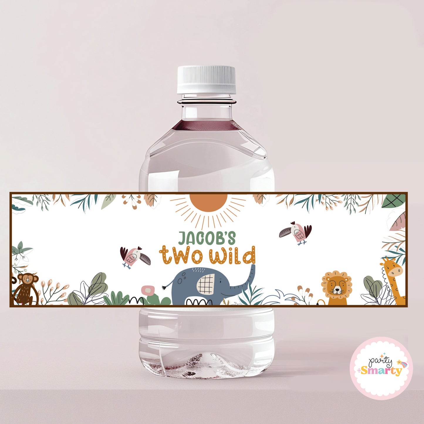 Two Wild Bottle Labels - Set of 10