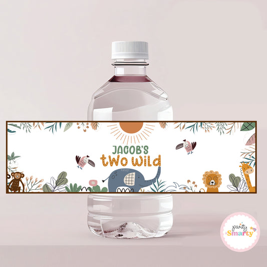 Two Wild Bottle Labels - Set of 10