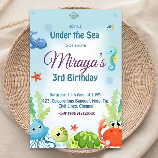 Under the sea Invite