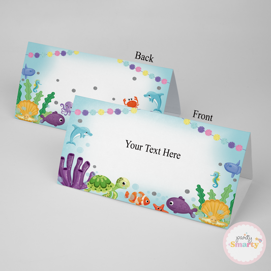Under the sea Food Tags - Set of 12