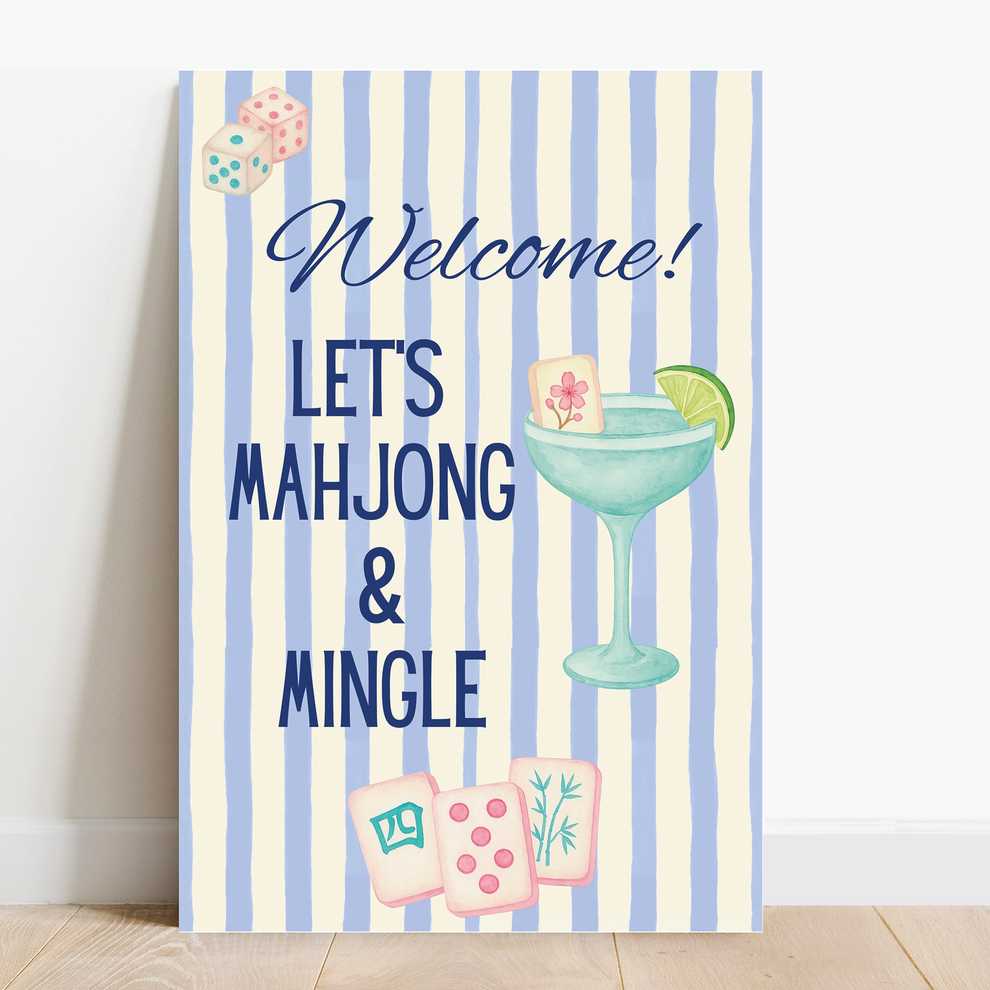 Mahjong Quirky Welcome Board