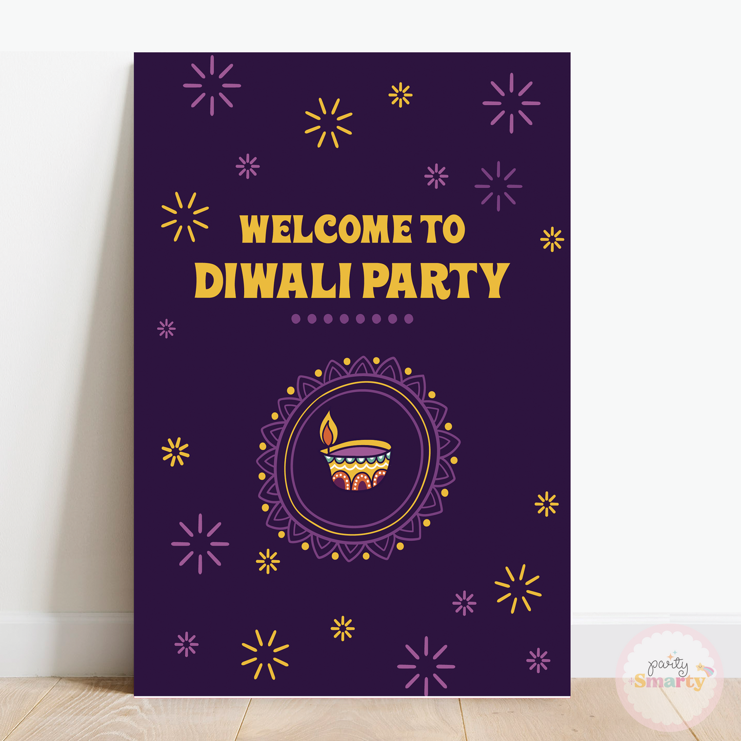 Purple Deepawali Welcome Board