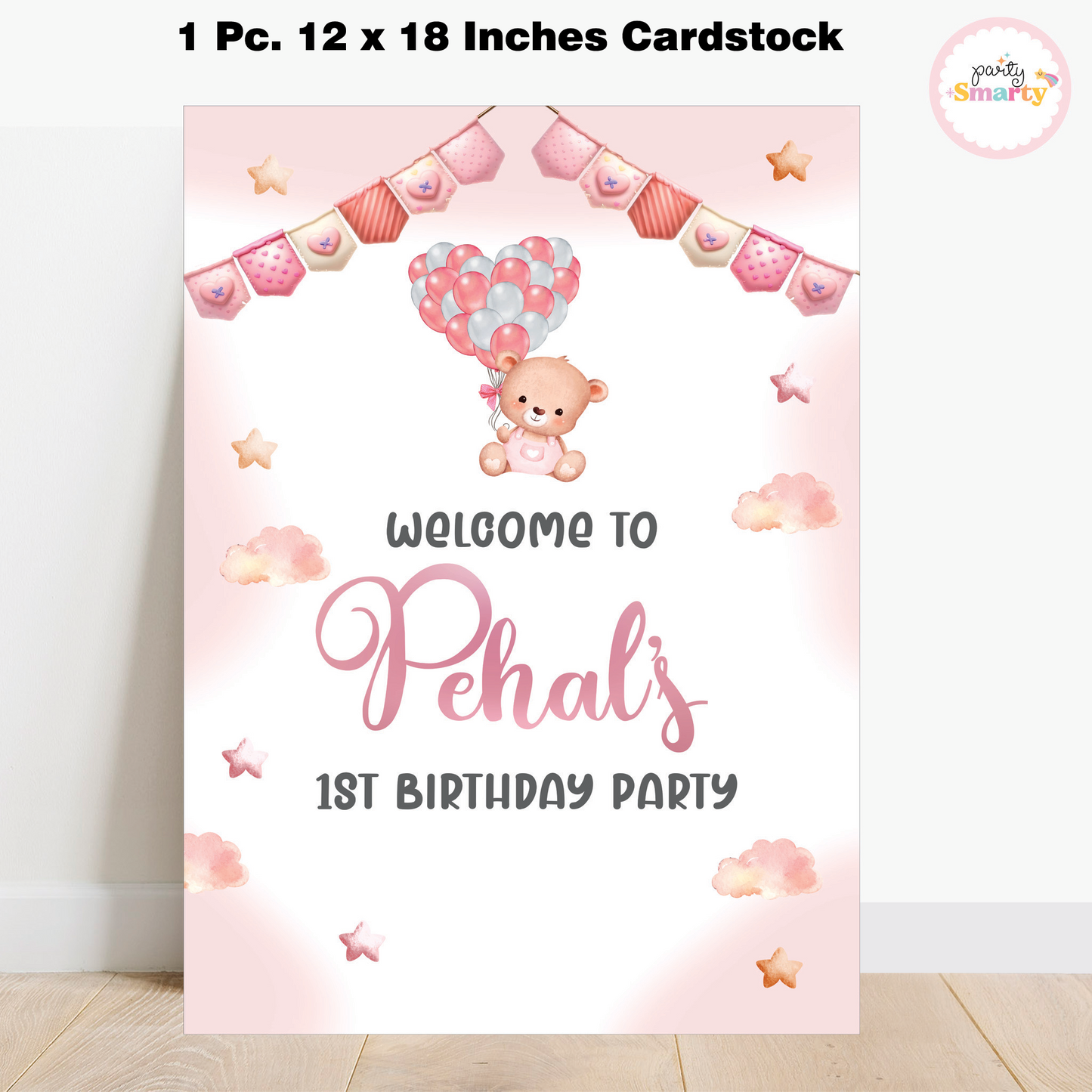 Teddy Bear Pink Smarty Saver 90 Piece Combo