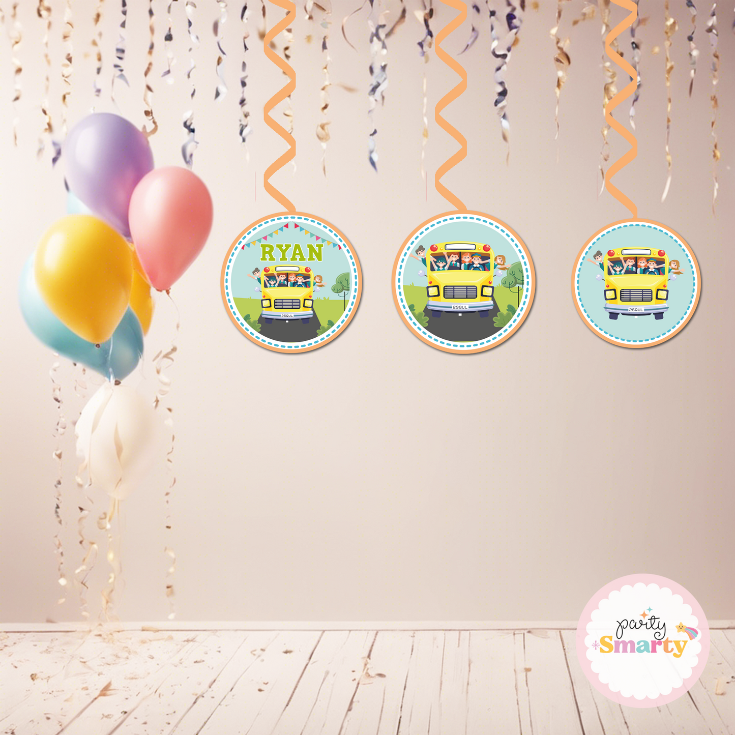 Wheels on the bus Danglers - Set of 6