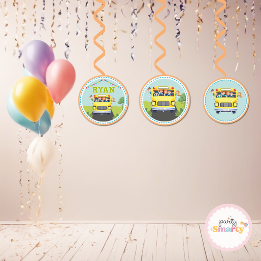 Wheels on the bus Danglers - Set of 6