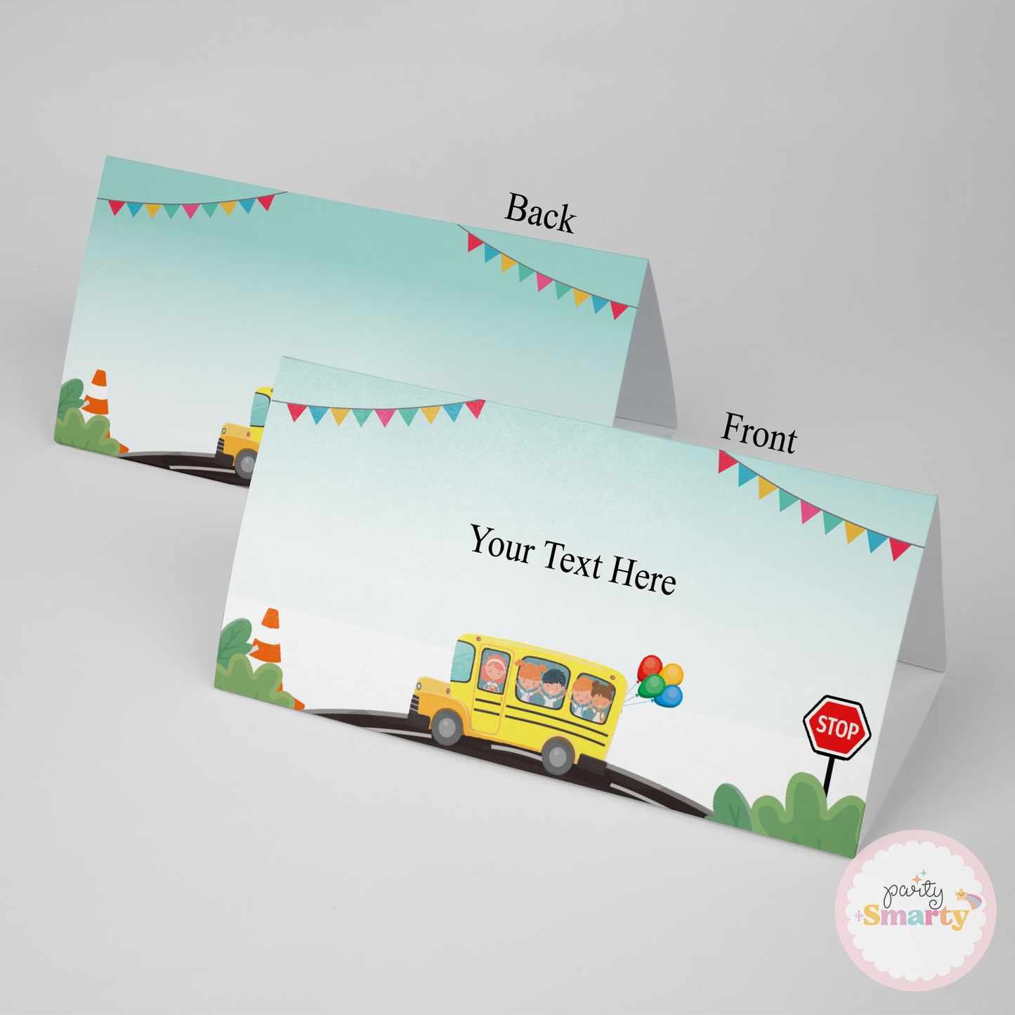 Wheels on the bus Food Tags - Set of 12
