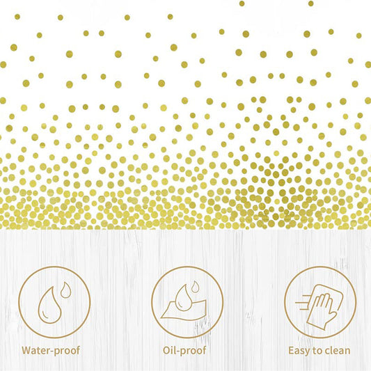 White with Golden Polka Dots - Table Covers