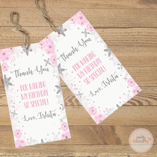 Winter Wonderland Thank You Tags - Set of 22