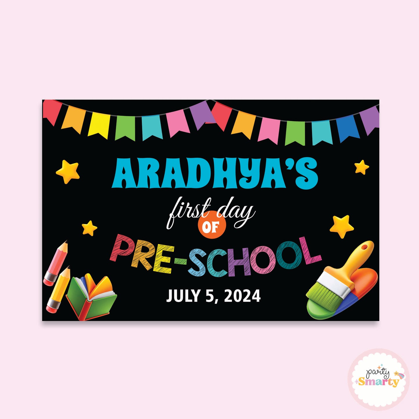 Black Back to School Sign