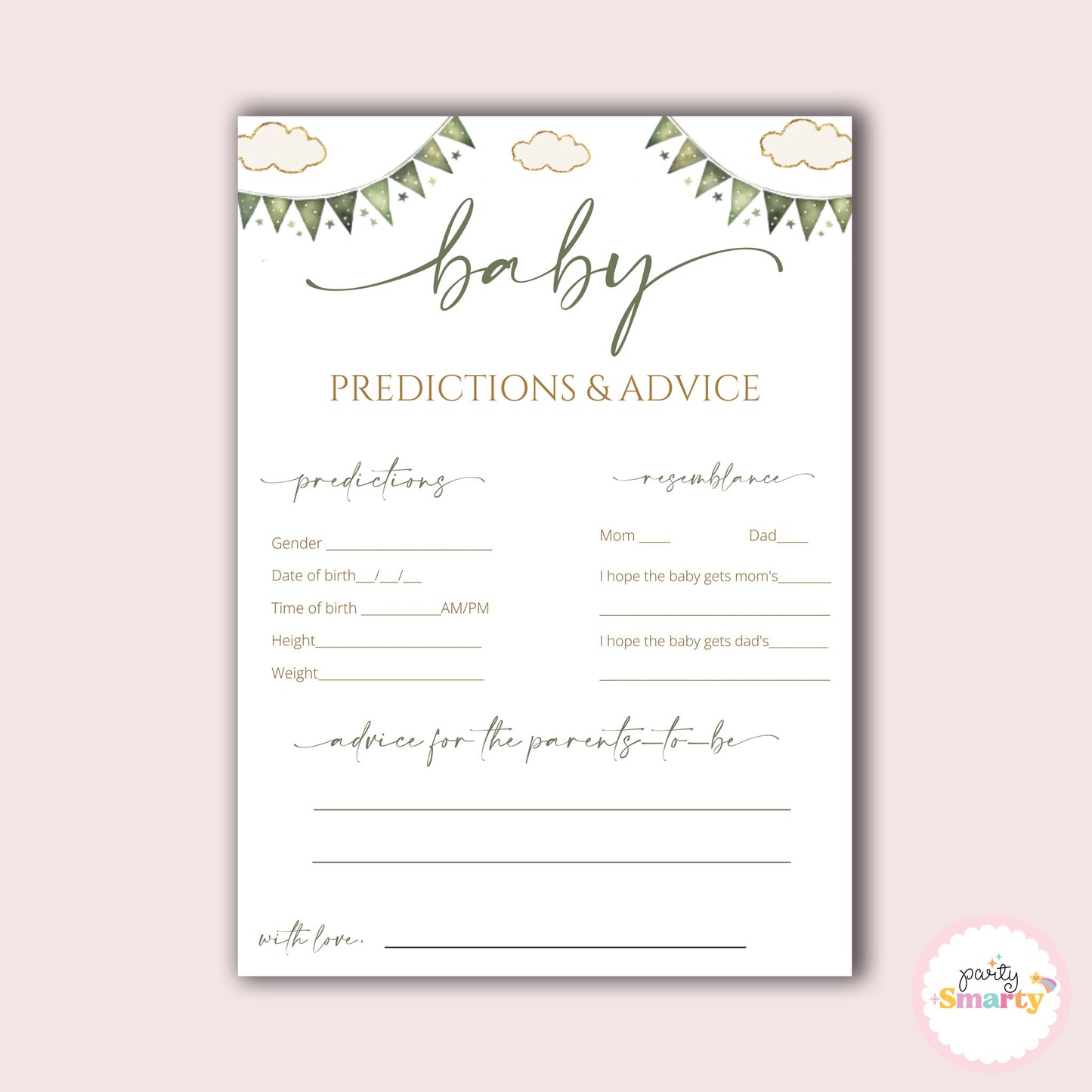 Green Teddy - Advice & predictions game - Set of 10
