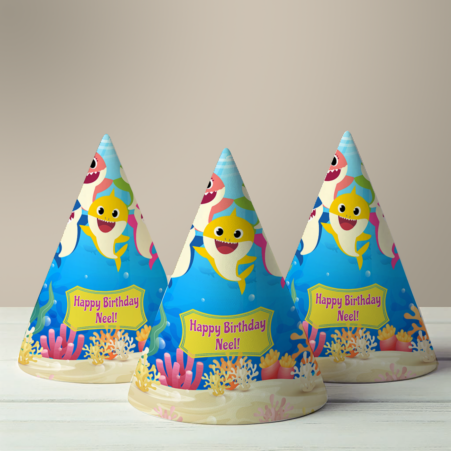 Baby Shark Party Hat (Set of 10)