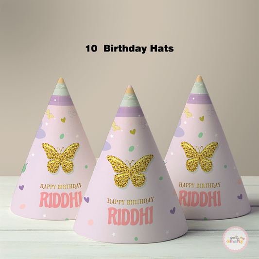 Butterfly Party Hat (Set of 10)
