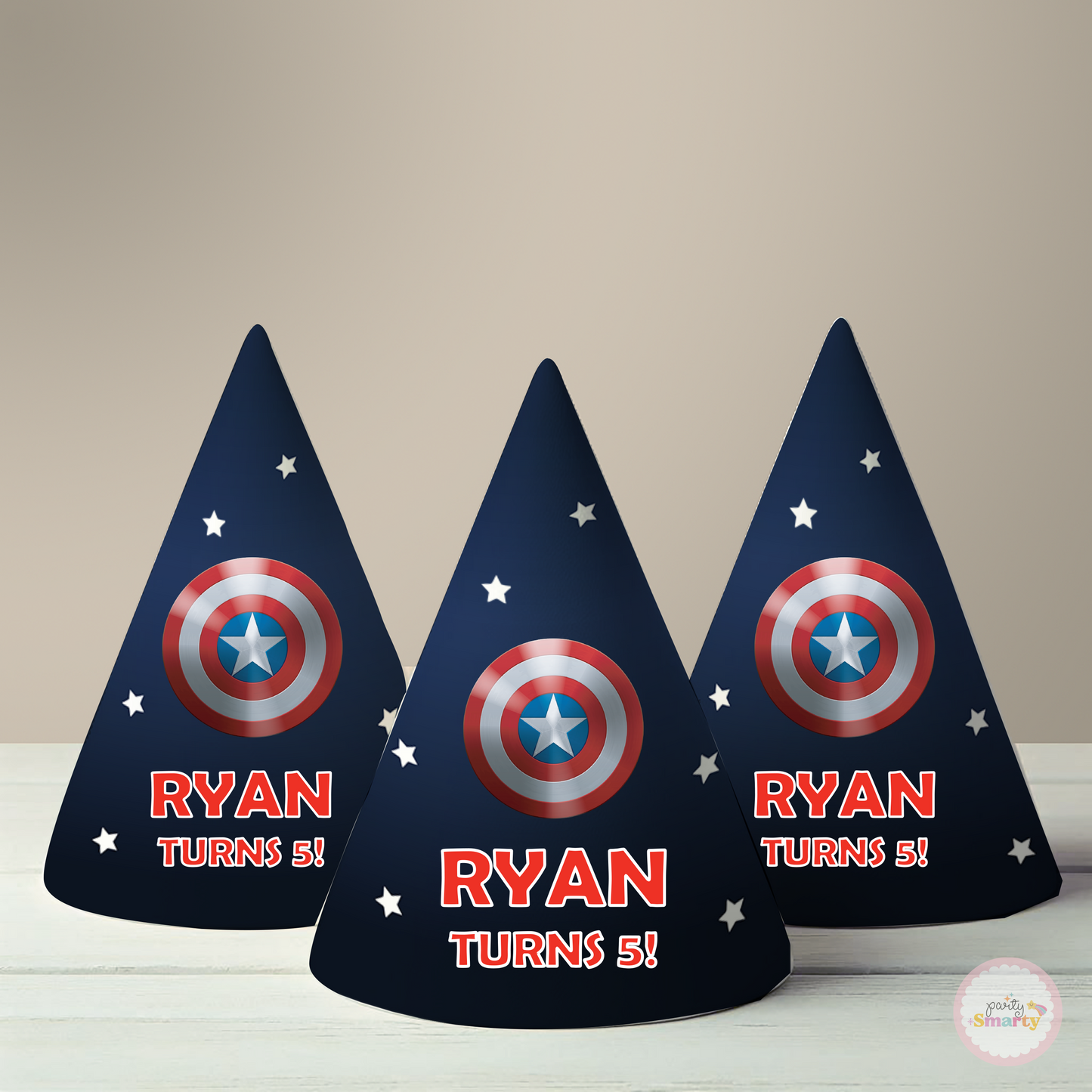 Captain America Party Hat (Set of 10)