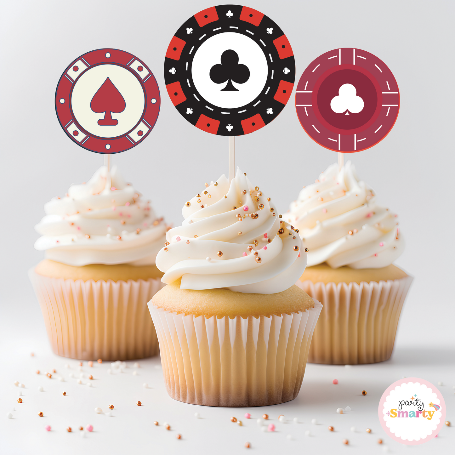 Diwali Cards Party Cupcake Toppers (Set Of 12)