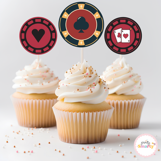Diwali Cards Party Cupcake Toppers (Set Of 12)