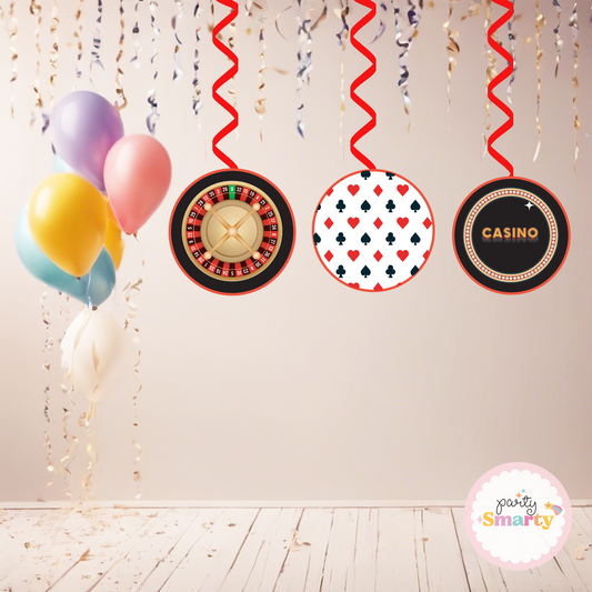 Casino Party Danglers - Set of 6
