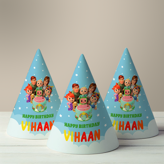 Cocomelon Birthday Party Hat (Set of 10)