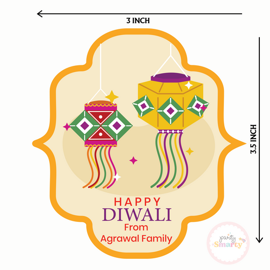 Beautiful Diwali Tags - Set of 22 Cards