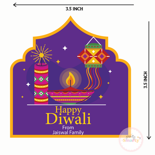 Colorful Diwali Tags - Set of 22 Cards